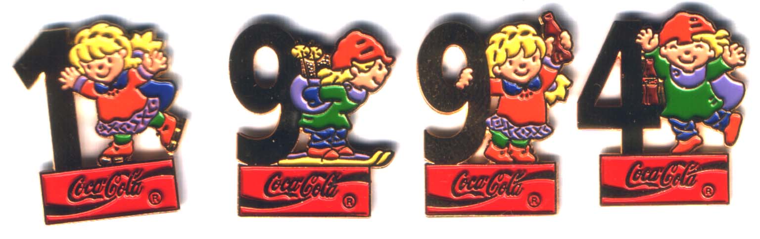 Coca Cola 1-9-9-4 mascots